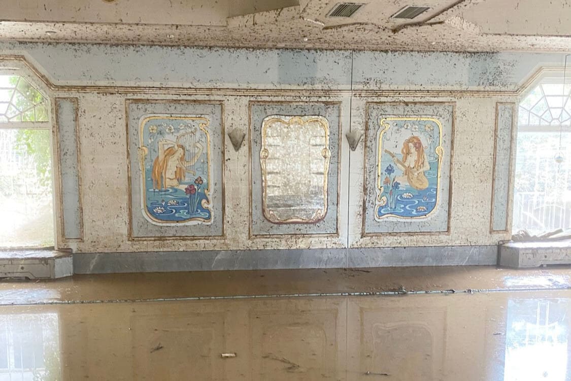 Villa Aurora vor und nach der FLut