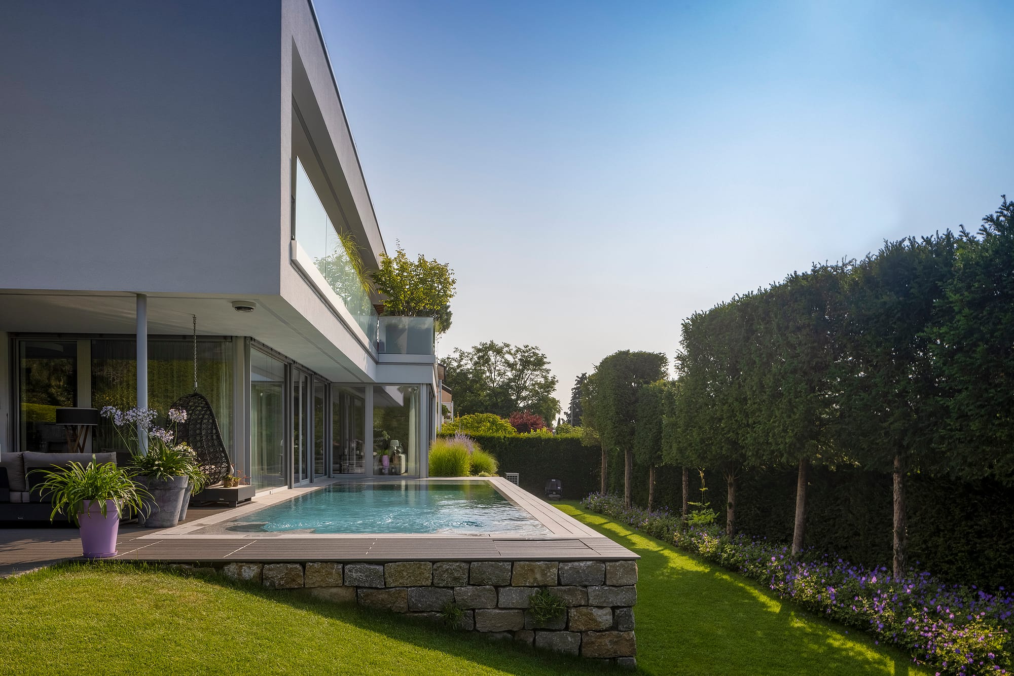 Pool Garten Gefälle