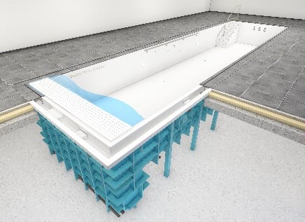 Schwimmbecken PVC Freitragend
