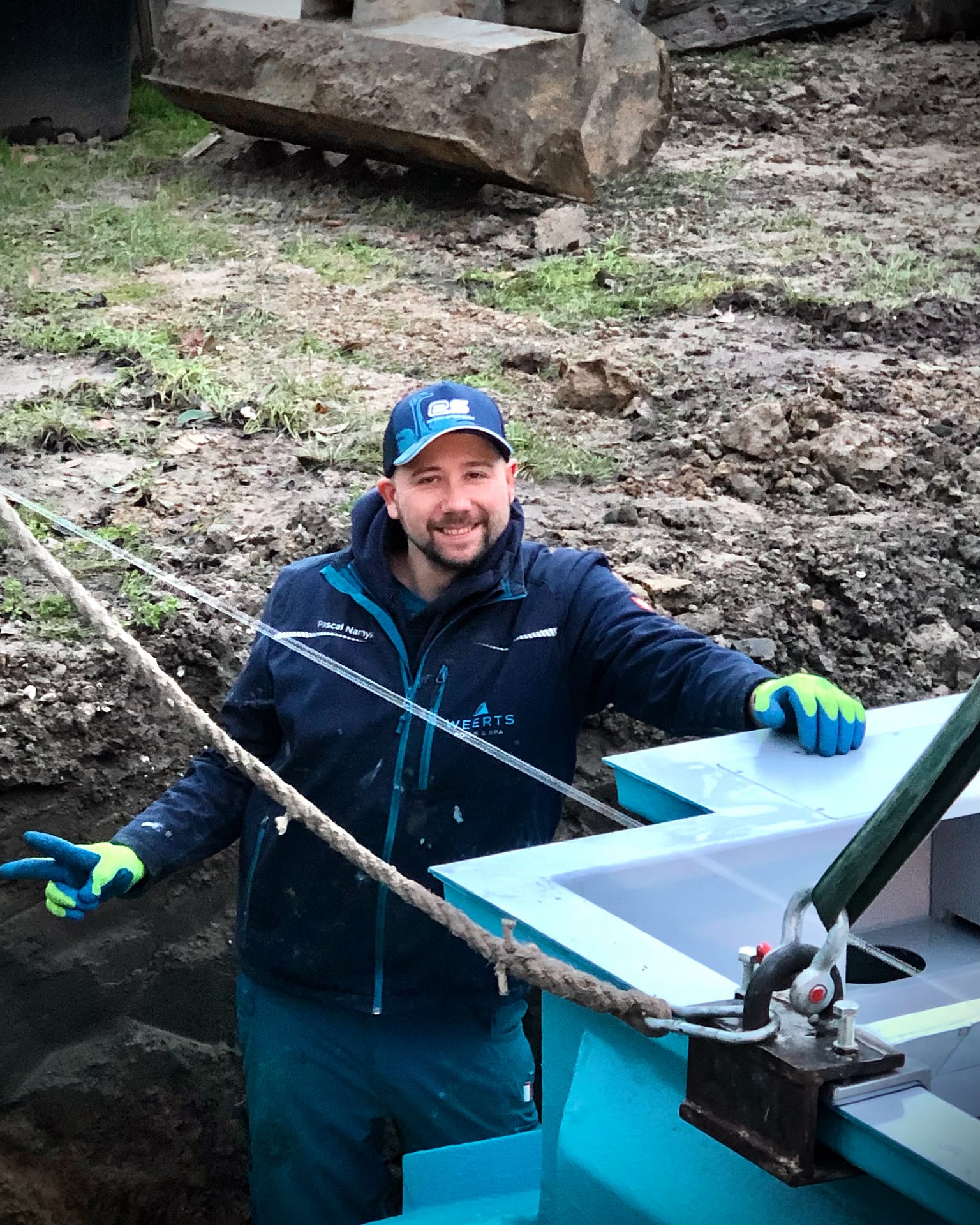 Poolbaustelle WEERTS Poolbau erste Ausstellung
