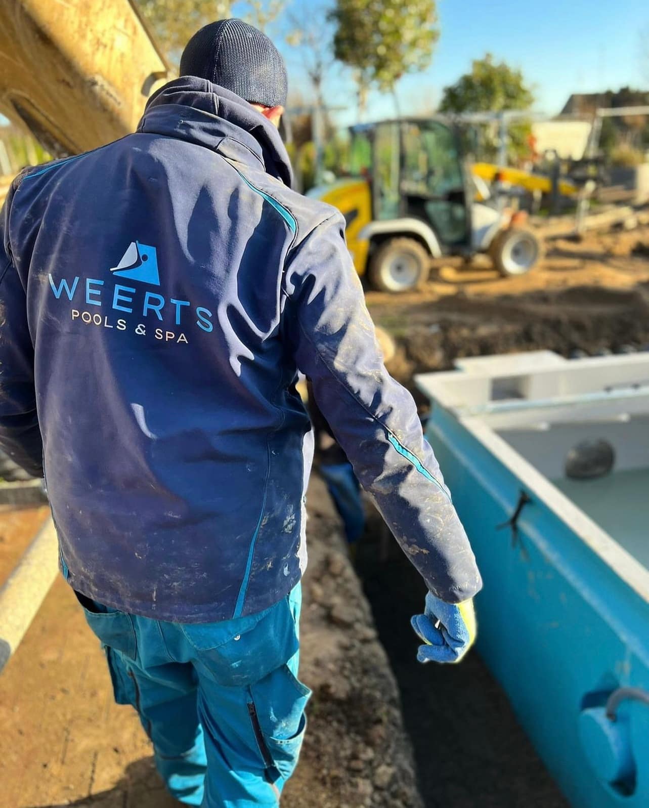 Poolbaustelle WEERTS Poolbau erste Ausstellung